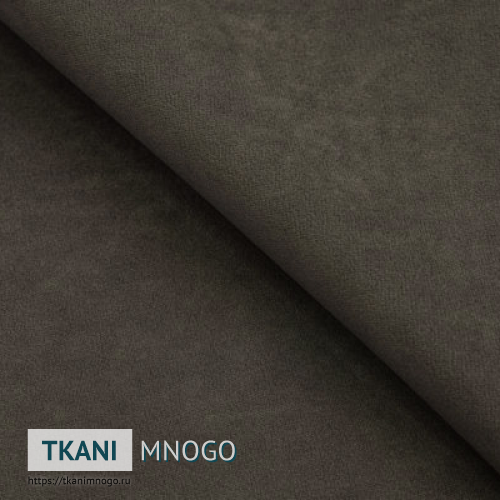 Фото ткани велюра “33” (однотонный коричневый)