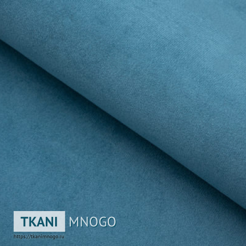 Фото ткани велюра “76” (однотонный голубой)