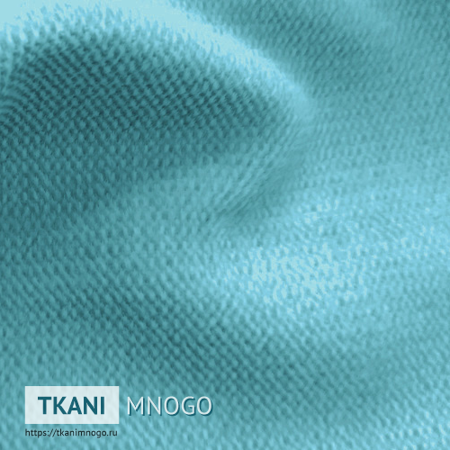 Фото материала велюра “Leon 031” (однотонный голубой)
