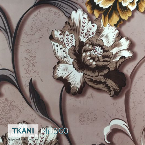 Фото внешнего вида микровелюра “4053-2” мультиколор, цветы.